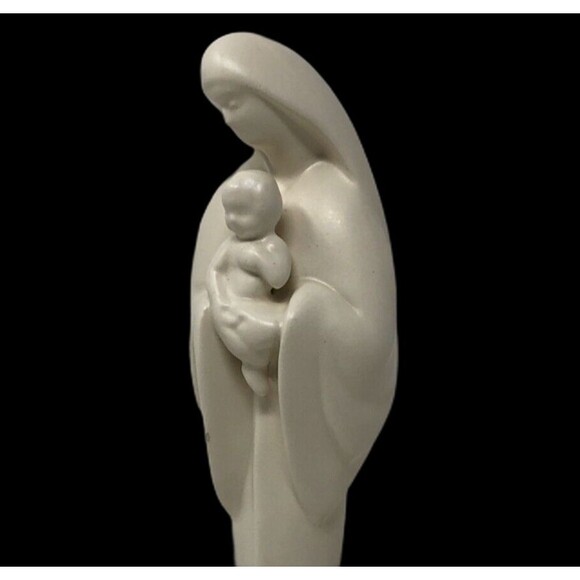 HAEGER Pottery Madona Baby Jesus Planter VTG 11" Tall Virgin Mary Religious USA - Picture 5 of 12